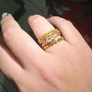 4pc vintage stacking rings sz 9